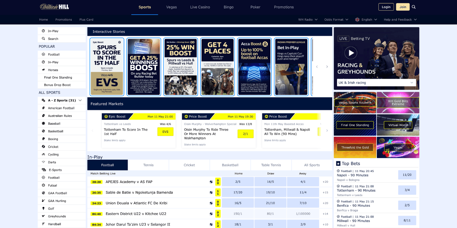 William Hill Bookmaker Not on Gamstop